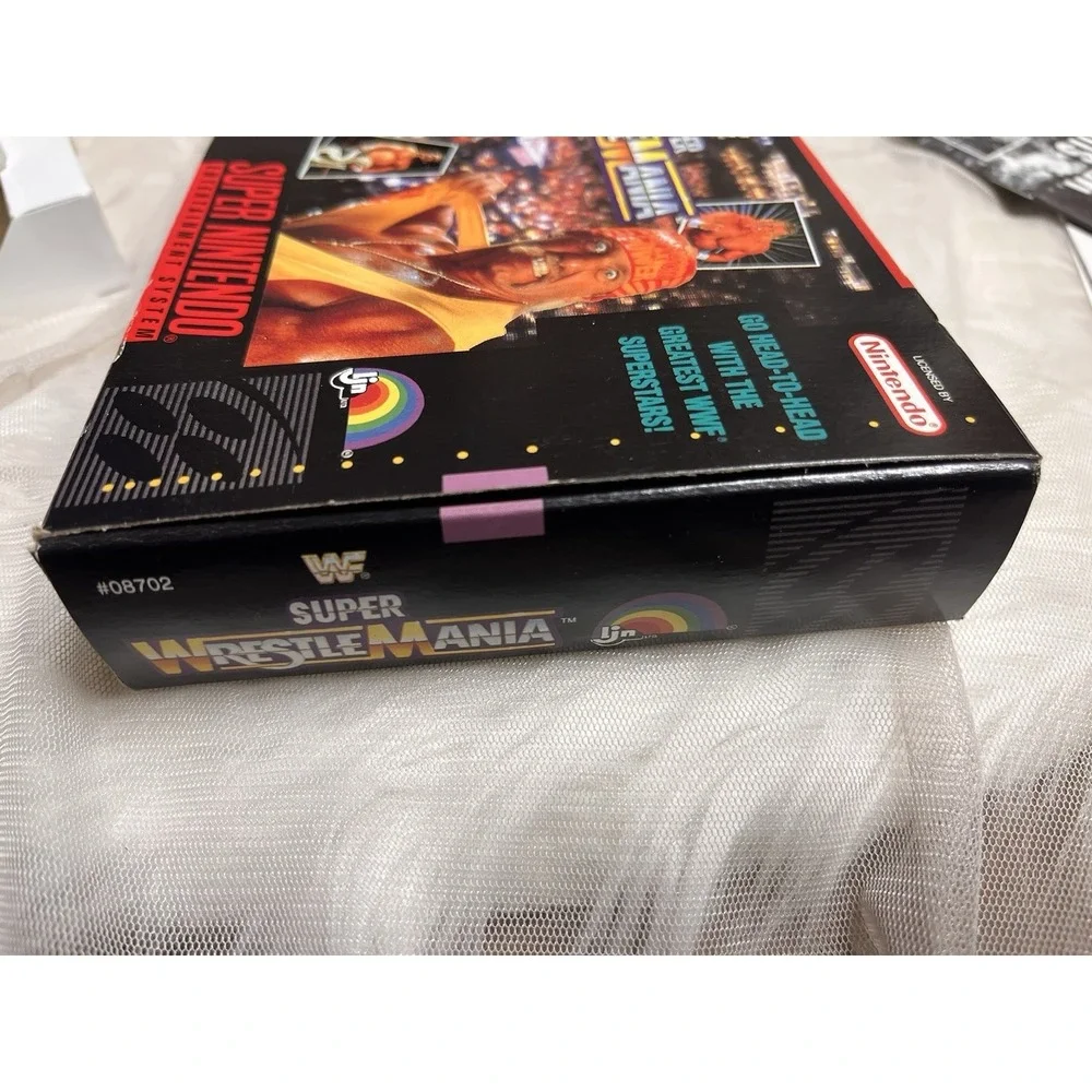 WF Super Wrestle Mania SNES W/ Box Manual Insert Game‎ Tested Working Very Nice
